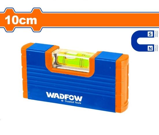 10cm Industrial Magnetic Spirit Level with Shockproof Acrylic Vial and End Caps – Short Precision Bubble Level with Strong Magnet – Durable 1.0mm Thickness for Professional Use