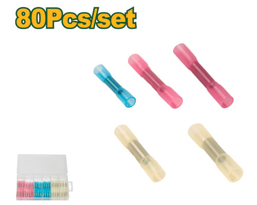 Jadever JDYU1B01 80 Pcs Heat Shrink Tubing and Solder Connector Assortment Set – High-Quality Copper