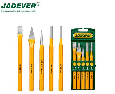 Jadever JDCC8395 5-Piece Heavy-Duty Cold Chisel & Punch Set Jadever JDCC8395 5-Piece Heavy-Duty Cold Chisel & Punch Set