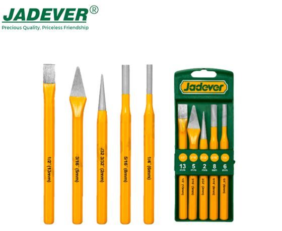 Jadever JDCC8395 5-Piece Heavy-Duty Cold Chisel & Punch Set