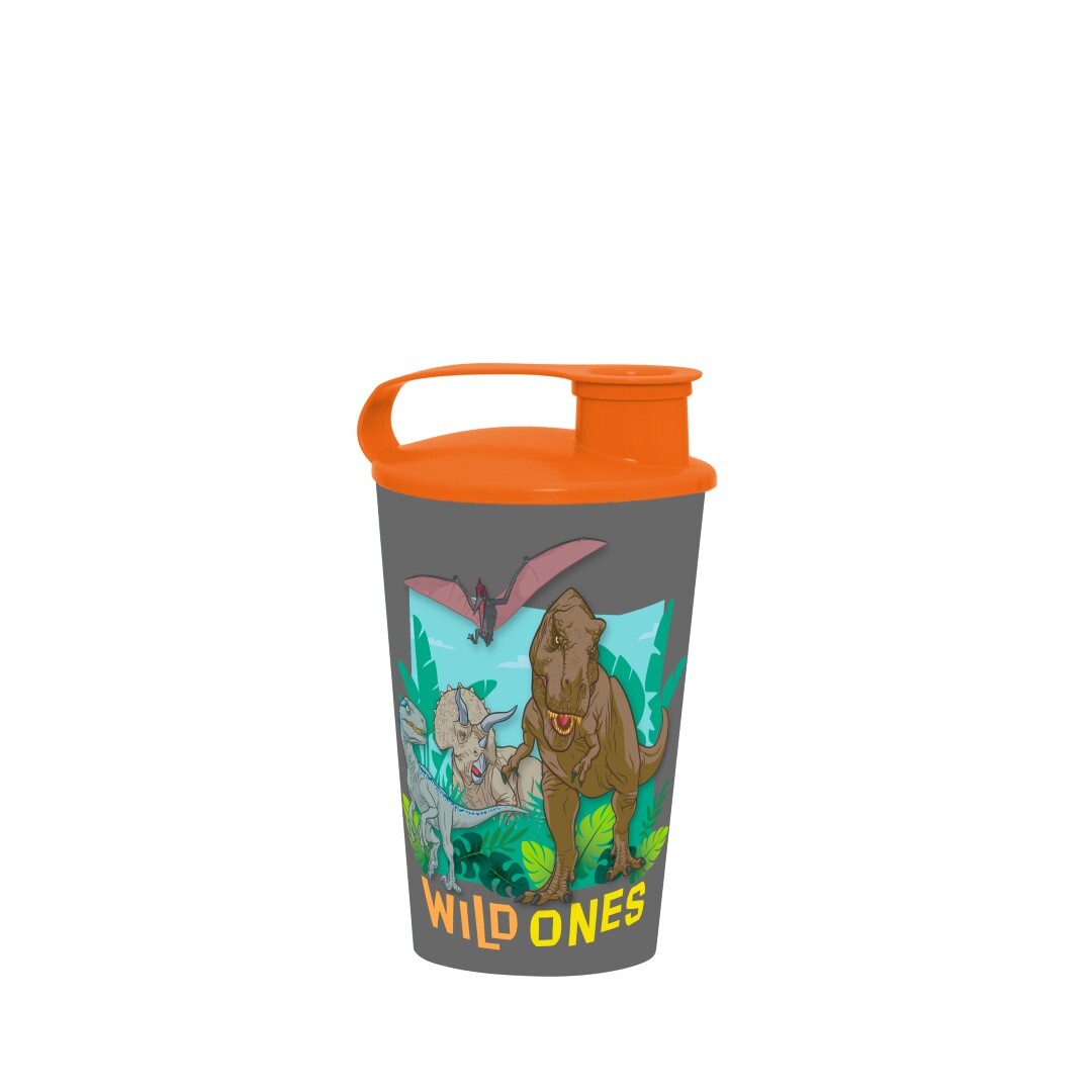 340 cc Licensed PP Tumbler with Straw – Jurassic Park Wild Ones Edition – Durable, BPA-Free, Leak-Resistant Travel Cup for Kids & Adults