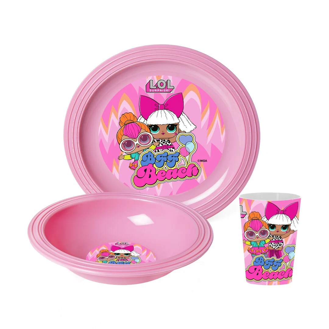 LOL Surprise! Licensed Plates Set – Stylish & Colorful Kids’ Dinnerware, Durable BPA-Free Material, Official Character Design, Perfect for Everyday Meals, Parties, or Gifting