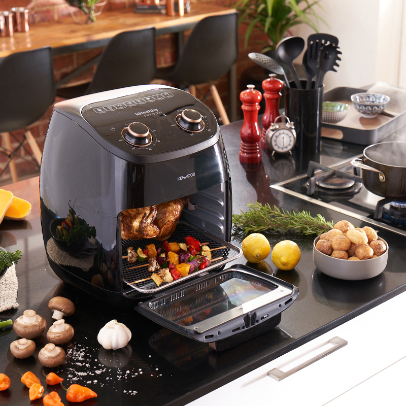 Kenwood BK HFP90 Air Fryer | 2000W High-Performance Digital Air Fryer with 5.1L Capacity | Black Design with See-Through Window | Healthy Cooking with One Spoon of Oil Kenwood BK HFP90 Air Fryer | 2000W High-Performance Digital Air Fryer with 5.1L Capacity | Black Design with See-Through Window | Healthy Cooking with One Spoon of Oil