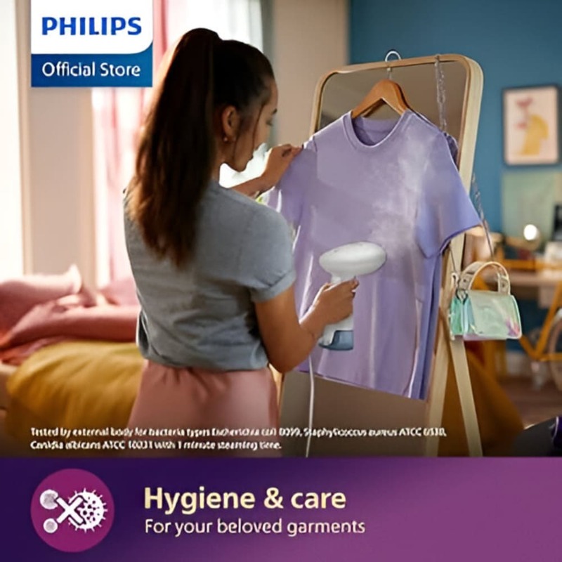 Philips Handheld Steam Iron STH1000/16 Compact and Lightweight Garment Steamer with Quick Heat-Up, Continuous Steam
