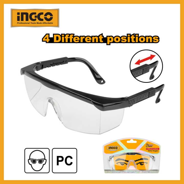 INGCO 4 different positions transparent protective glasses INGCO 4 different positions transparent protective glasses
