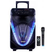 K2-15" High-Power Portable Bluetooth Party Speaker with Rechargeable Battery, Disco Lights, FM Radio, MP3 Playback, USB/TF/AUX Inputs, and Wired Microphone