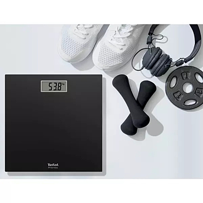 TEFAL PP1400V0 Glass Premiss Digital Bathroom Scale with Maximum 150 kg Capacity, Ultra-Slim Design, and Accurate Weight Measurement for Home Use