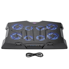 Hoco GM27 “Monte” Notebook Cooling Fan Stand – Ultra-Silent Hydraulic Fan with 6-Level Speed Control, Heavy-Duty ABS + Stainless-Steel Frame, Textured & Spray-Colored Finish