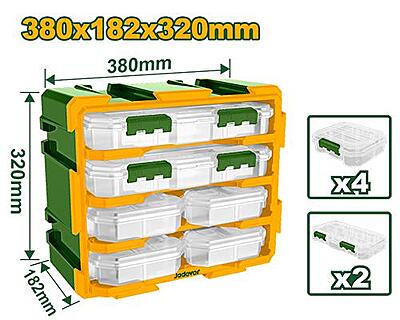 Jadever JDTB8346 Modular Storage Tower – Sturdy PP Plastic Organizer Jadever JDTB8346 Modular Storage Tower – Sturdy PP Plastic Organizer