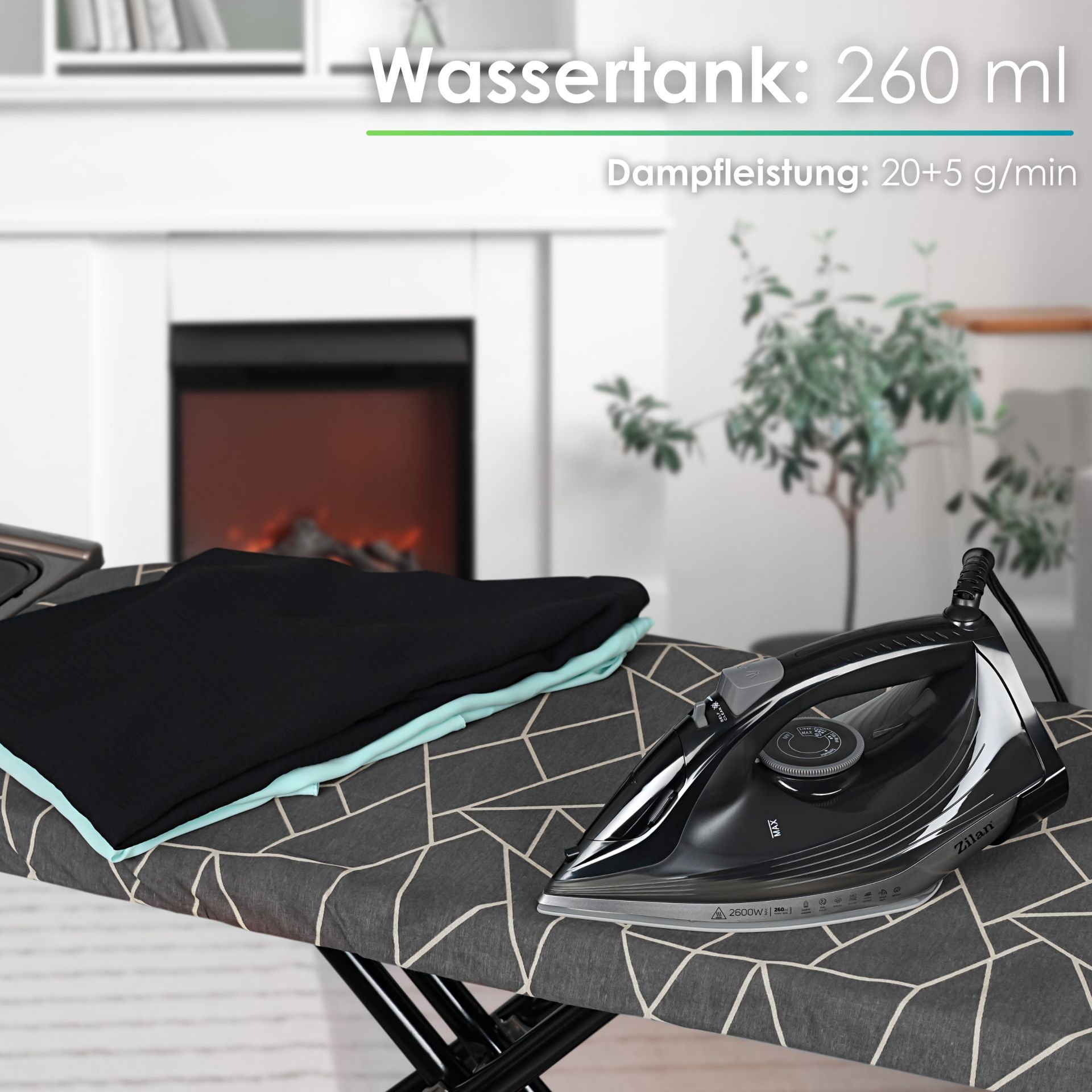 Zilan Steam Iron, 2600W, ZLN8603 — High-Power Steam Iron with Adjustable Temperature, Anti-Drip System, Non-Stick Soleplate, Vertical Steam Function Zilan Steam Iron, 2600W, ZLN8603 — High-Power Steam Iron with Adjustable Temperature, Anti-Drip System, Non-Stick Soleplate, Vertical Steam Function