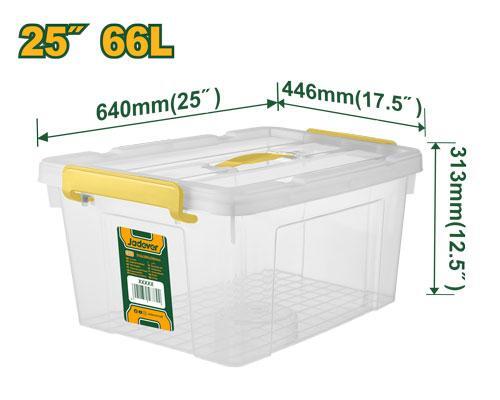 Jadever JDTB2370 Plastic Storage Box – Clear & Durable Organizer