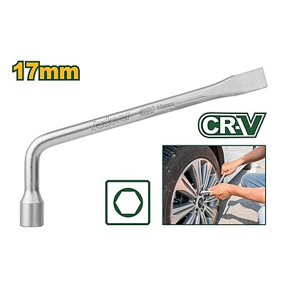 Jadever L-Type Wrench – 17mm Heavy-Duty Steel Tire Lug Wrench Jadever L-Type Wrench – 17mm Heavy-Duty Steel Tire Lug Wrench