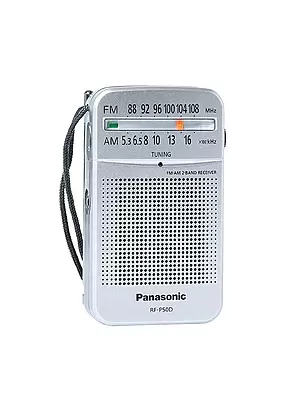 Panasonic RF-P50D ABS Pocket Radio FM/AM – Digital Tuner with Auto Frequency Control