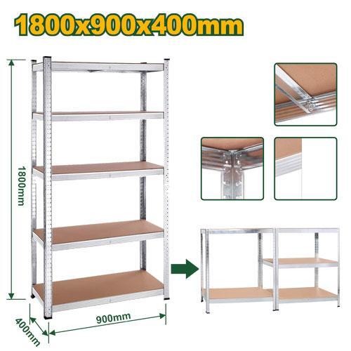 Jadever JDTS1A94 Heavy-Duty 5-Tier Galvanized Storage Shelving
