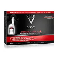 Dercos Aminexil Clinical 5 Men – 21 Monodoses (6 ml Each) | Advanced Hair Loss Treatment