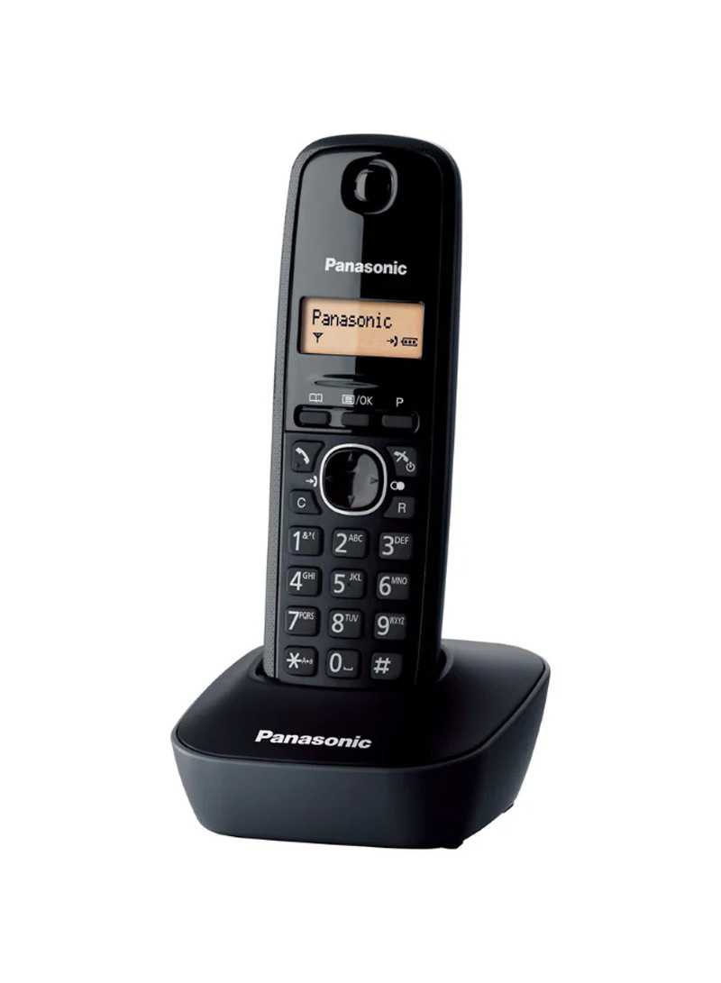 Panasonic KX-TS400SX Integrated Corded Landline Telephone System – Black | Wall Mountable, Mute, Pause, Flash, Redial, 3-Step Ringer Volume Control (High/Medium/Low)