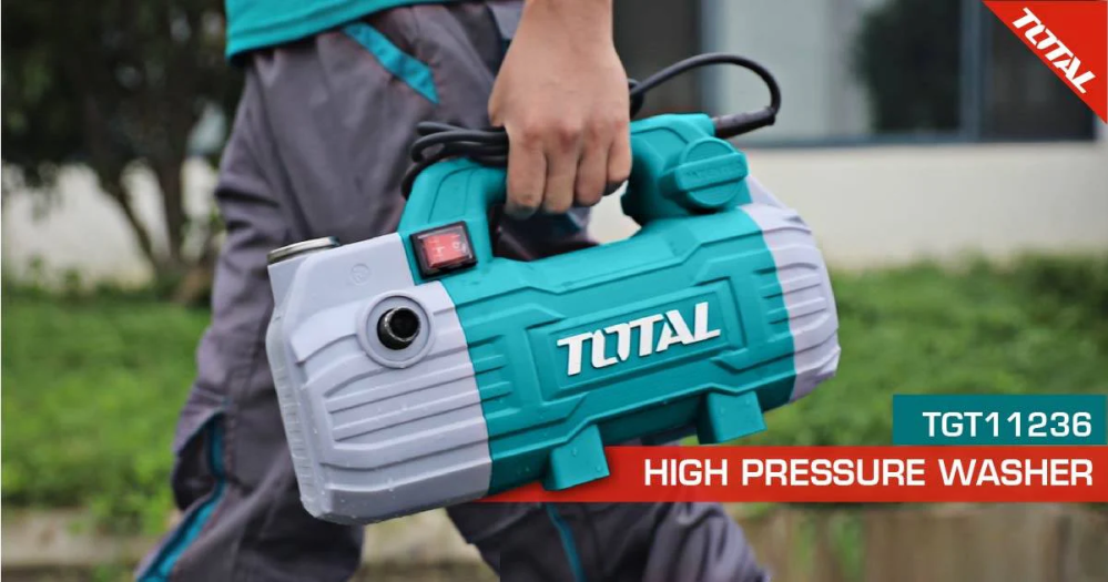 TGT11236 1500 W High‑Pressure Washer – 100 Bar / 1450 PSI, 6 L‑per‑Minute Flow, 8 m High‑Pressure Hose, Quick‑Connect System & Full Accessory Kit for Cars, Patios, Garden Furniture and More TGT11236 1500 W High‑Pressure Washer – 100 Bar / 1450 PSI, 6 L‑per‑Minute Flow, 8 m High‑Pressure Hose, Quick‑Connect System & Full Accessory Kit for Cars, Patios, Garden Furniture and More