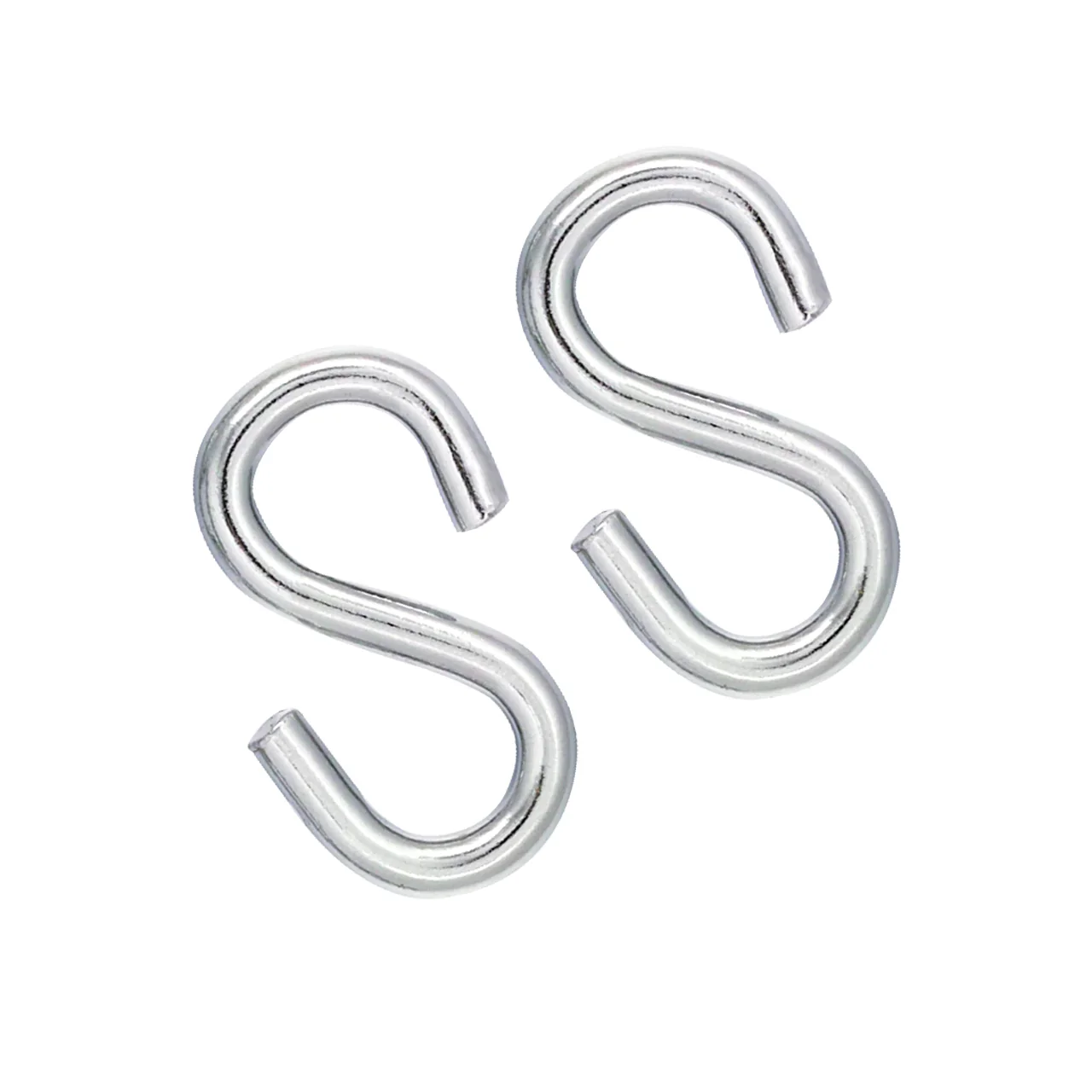 Jadever JDTHB2K06 S Hook Set 6mm (1/4") – Heavy-Duty Carbon Steel Hooks for Multipurpose Hanging, Load Capacity 40kg, 2PCS/SET