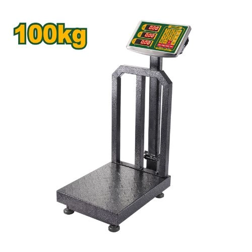 JADEVER - Electronic Scale JDEC1510 | Heavy-Duty Digital Weighing Scale with LED Display, 100kg Capacity, 20g Graduation, Rechargeable Battery, and 300×400mm Platform