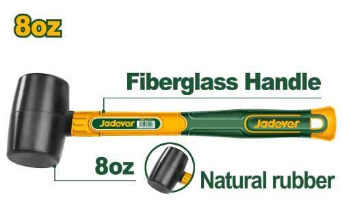 Jadever JDHM7301 Professional 8 oz / 220 g Rubber Hammer