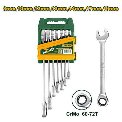 Jadever JDSP4207 – Professional 7-Piece Ratchet Combination Spanner Set (Metric 8–19 mm) Jadever JDSP4207 – Professional 7-Piece Ratchet Combination Spanner Set (Metric 8–19 mm)