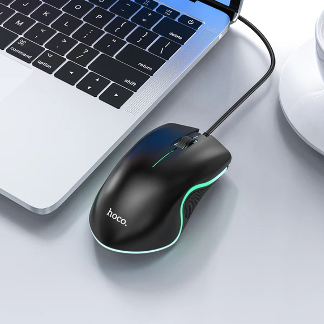 Hoco GM19 High-Precision Gaming Wired Mouse – Ergonomic Design with 1.5m Durable Cable, Ultra-Responsive Performance for PC & Laptop, Lightweight Build, Plug & Play USB Connectivity