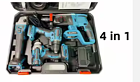 Cordless Tool Combo Set 4pcs in 1 Impact Wrench,1 Angle Grinder, 1Hammer Drill 1 Impact driver , Power Tool Set Combo Kit v274-1 , Set of 12 pieces Cordless Tool Combo Set 4pcs in 1 Impact Wrench,1 Angle Grinder, 1Hammer Drill 1 Impact driver , Power Tool Set Combo Kit v274-1 , Set of 12 pieces