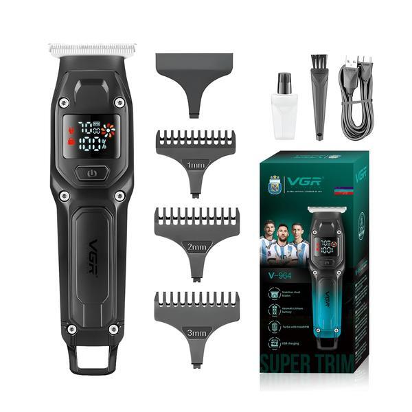 VGR V-964 Professional Hair Trimmer for Men & Boys – Turbo Power, LED Display & Precision Stainless Steel Blades