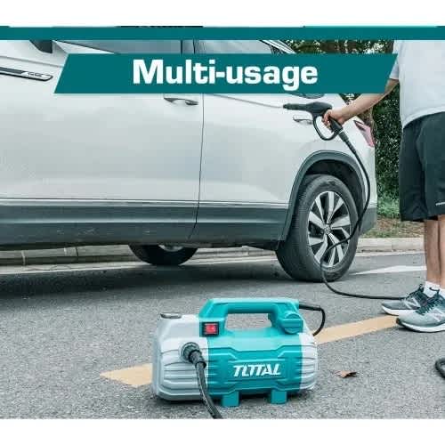 TGT11236 1500 W High‑Pressure Washer – 100 Bar / 1450 PSI, 6 L‑per‑Minute Flow, 8 m High‑Pressure Hose, Quick‑Connect System & Full Accessory Kit for Cars, Patios, Garden Furniture and More