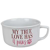 Coffee Mug Dog Bowl – "My True Love Has 4 Paws" Design, Cute Ceramic Pet Bowl for Food and Water, Perfect for Dog Lovers and a Heartfelt Addition to Your Pet’s Dining Area Coffee Mug Dog Bowl – "My True Love Has 4 Paws" Design, Cute Ceramic Pet Bowl for Food and Water, Perfect for Dog Lovers and a Heartfelt Addition to Your Pet’s Dining Area