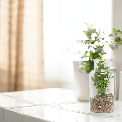 Decorative Plant In a Bottle of Glass Decorative Plant In a Bottle of Glass