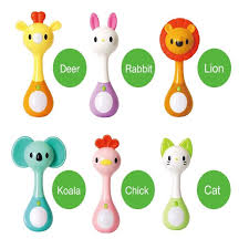 HOLA BO Baby Rattle Set with Music – Multi‑Piece Musical Rattles & Teethers for Infants, with Lights
