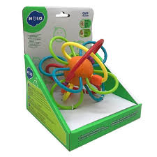 HOLA Baby Rattle & Teether Ball — Sensory Grasping Toy with Gentle Rattle & Textured Surfaces