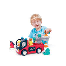 HOLA BO Fire Truck with Music & Light โ Interactive Educational Rescue Vehicle Toy HOLA BO Fire Truck with Music & Light โ Interactive Educational Rescue Vehicle Toy