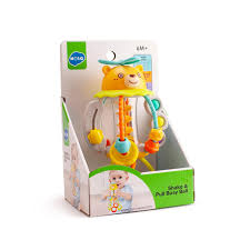 Hola Shake & Pull Spinning Bead Activity Ball — 24‑Piece Interactive Baby Toy