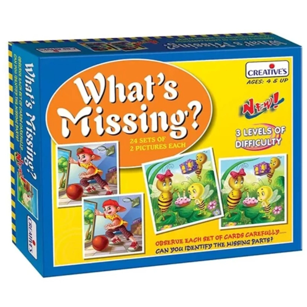 CREATIVE What's Missing? โ An Interactive Educational Game to Improve Memory, Observation, and Critical Thinking Skills for Young Children CREATIVE What's Missing? โ An Interactive Educational Game to Improve Memory, Observation, and Critical Thinking Skills for Young Children