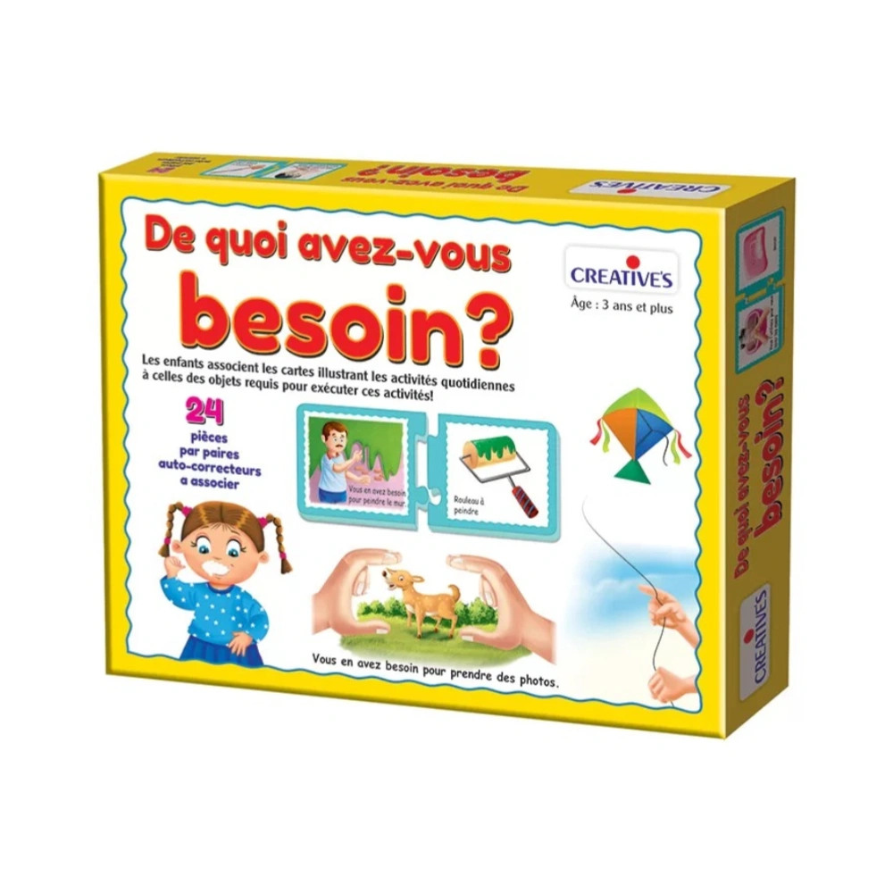 CREATIVE De Quoi Avez-Vous Besoin? โ A Fun and Educational Matching Game to Develop Logical Thinking and Everyday Knowledge CREATIVE De Quoi Avez-Vous Besoin? โ A Fun and Educational Matching Game to Develop Logical Thinking and Everyday Knowledge