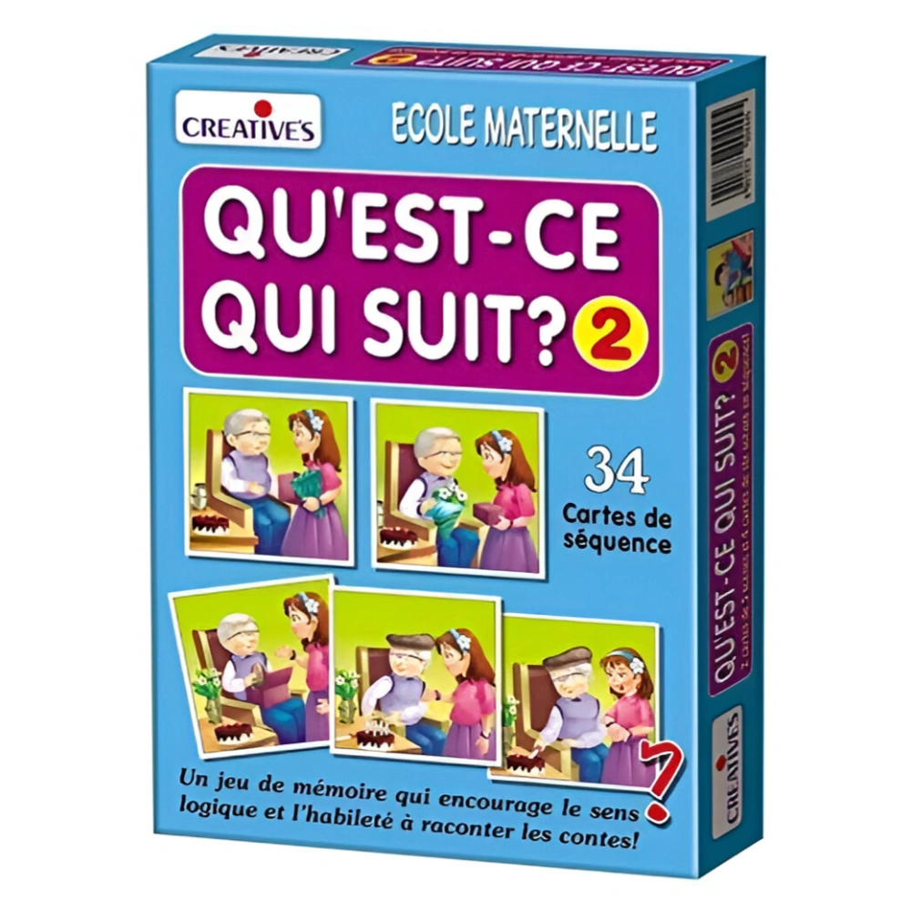 CREATIVE Quโest-Ce Qui Suit 2 โ A Fun and Engaging Sequencing Game to Boost Logical Thinking and Pattern Recognition CREATIVE Quโest-Ce Qui Suit 2 โ A Fun and Engaging Sequencing Game to Boost Logical Thinking and Pattern Recognition