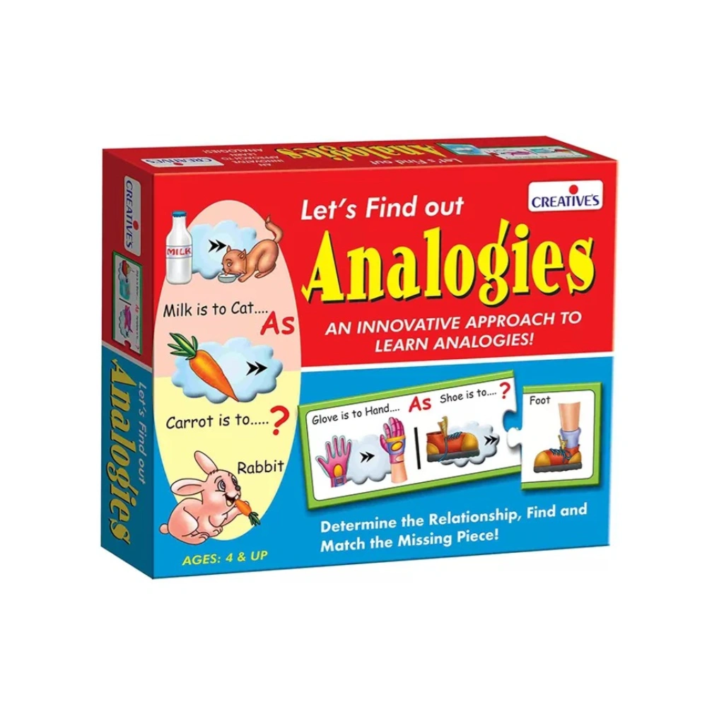 CREATIVE Let's Find Out Analogies 12P โ A Fun and Educational Game to Enhance Critical Thinking and Problem-Solving Skills CREATIVE Let's Find Out Analogies 12P โ A Fun and Educational Game to Enhance Critical Thinking and Problem-Solving Skills