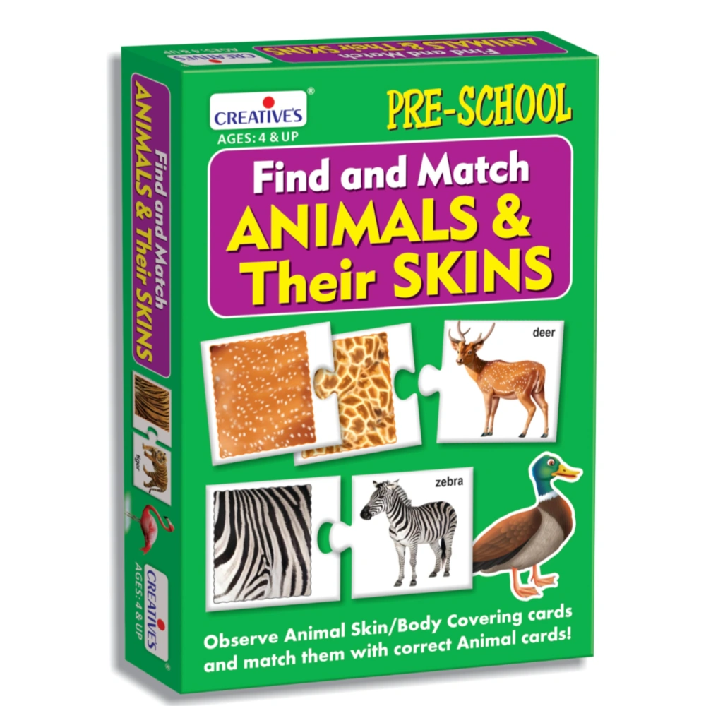 CREATIVE Animals & Their Skins 24P – An Educational Game to Explore the Fascinating World of Animals and Their Natural Habitats CREATIVE Animals & Their Skins 24P – An Educational Game to Explore the Fascinating World of Animals and Their Natural Habitats