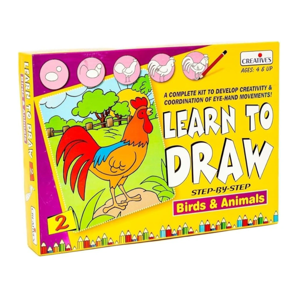 CREATIVE Learn to Draw - Birds & Animals - 12P: An Interactive Art Game for Children to Master Drawing Skills with Birds and Animal Illustrations CREATIVE Learn to Draw - Birds & Animals - 12P: An Interactive Art Game for Children to Master Drawing Skills with Birds and Animal Illustrations
