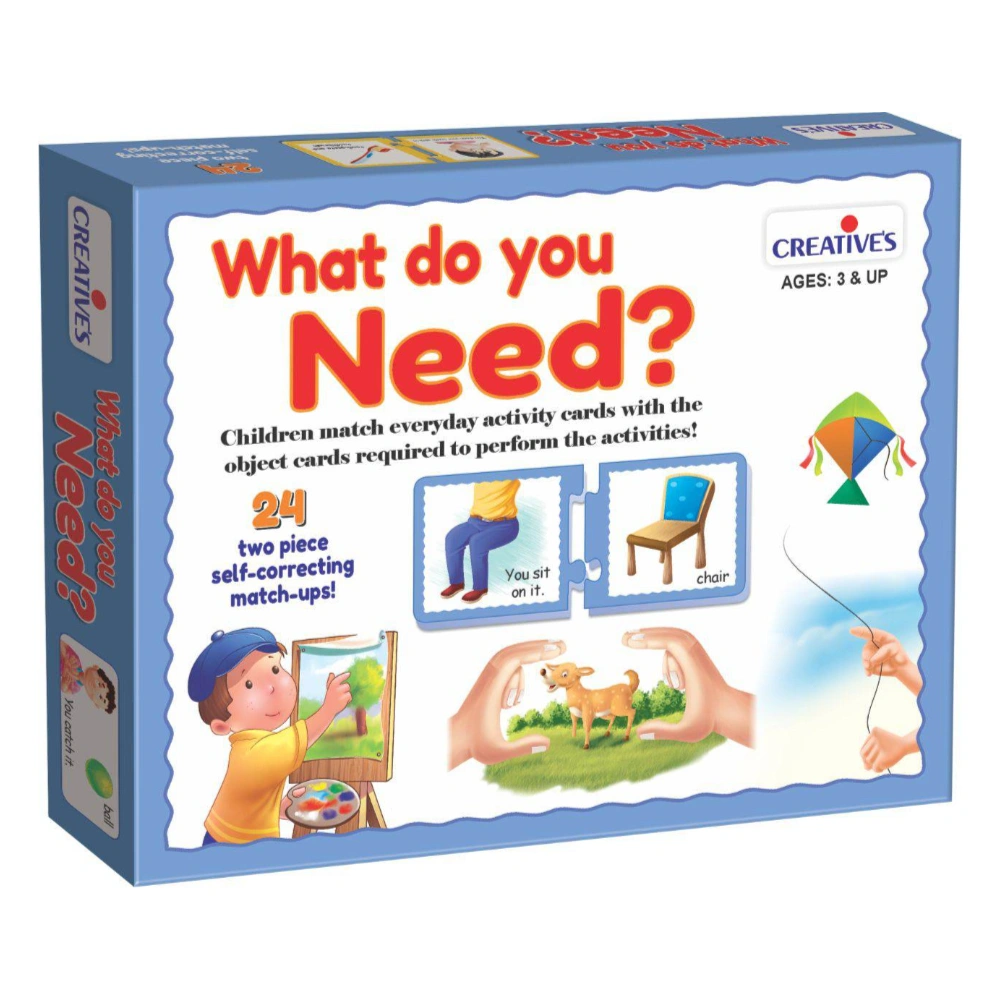Creative What Do You Need? – 24P | A Fun and Interactive Learning Set to Teach Kids About Everyday Essentials and Their Uses Creative What Do You Need? – 24P | A Fun and Interactive Learning Set to Teach Kids About Everyday Essentials and Their Uses