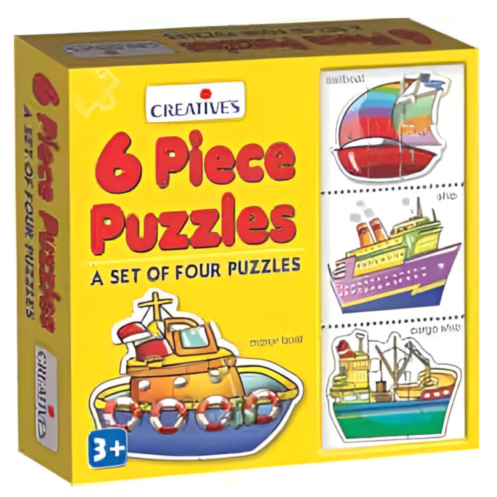 Creative 6-Piece Puzzles: Engaging and Educational Early Learning Puzzle Set for Young Children to Develop Cognitive, Motor, and Problem-Solving Skills Creative 6-Piece Puzzles: Engaging and Educational Early Learning Puzzle Set for Young Children to Develop Cognitive, Motor, and Problem-Solving Skills