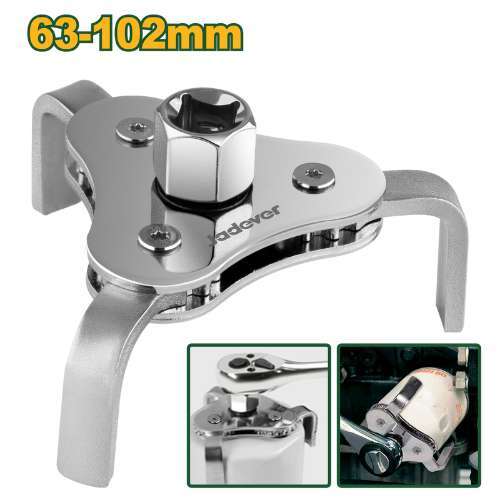 Jadever JDUL1401 3-Jaw Adjustable Oil Filter Wrench