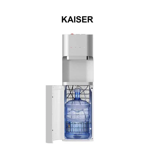 Kaiser Silver Bottom Load Water Dispenser LC38B-S 1AB | Stainless Steel Cold & Hot Tanks | 3 Temperature Taps (Hot, Cold, Ambient) | 420W Heating, 100W Cooling