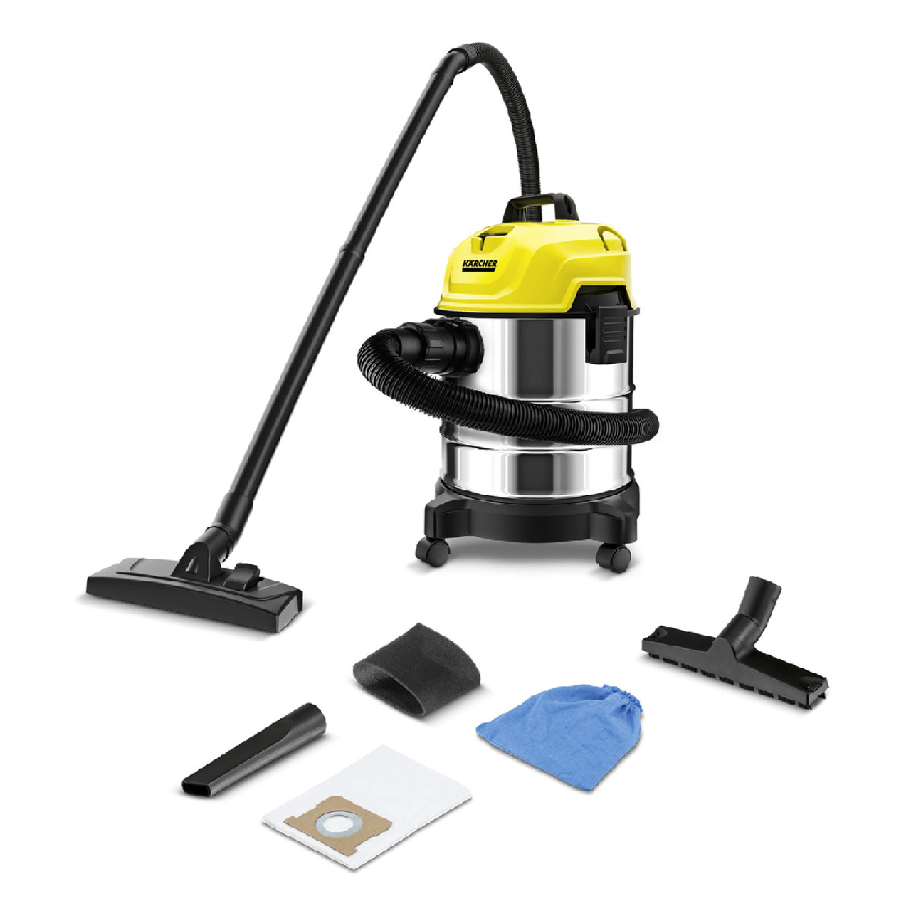 WD 1s Classic Wet & Dry Vacuum Cleaner – 200 Air Watts, 18L Capacity, 5m Cable, 1.5m Hose WD 1s Classic Wet & Dry Vacuum Cleaner – 200 Air Watts, 18L Capacity, 5m Cable, 1.5m Hose