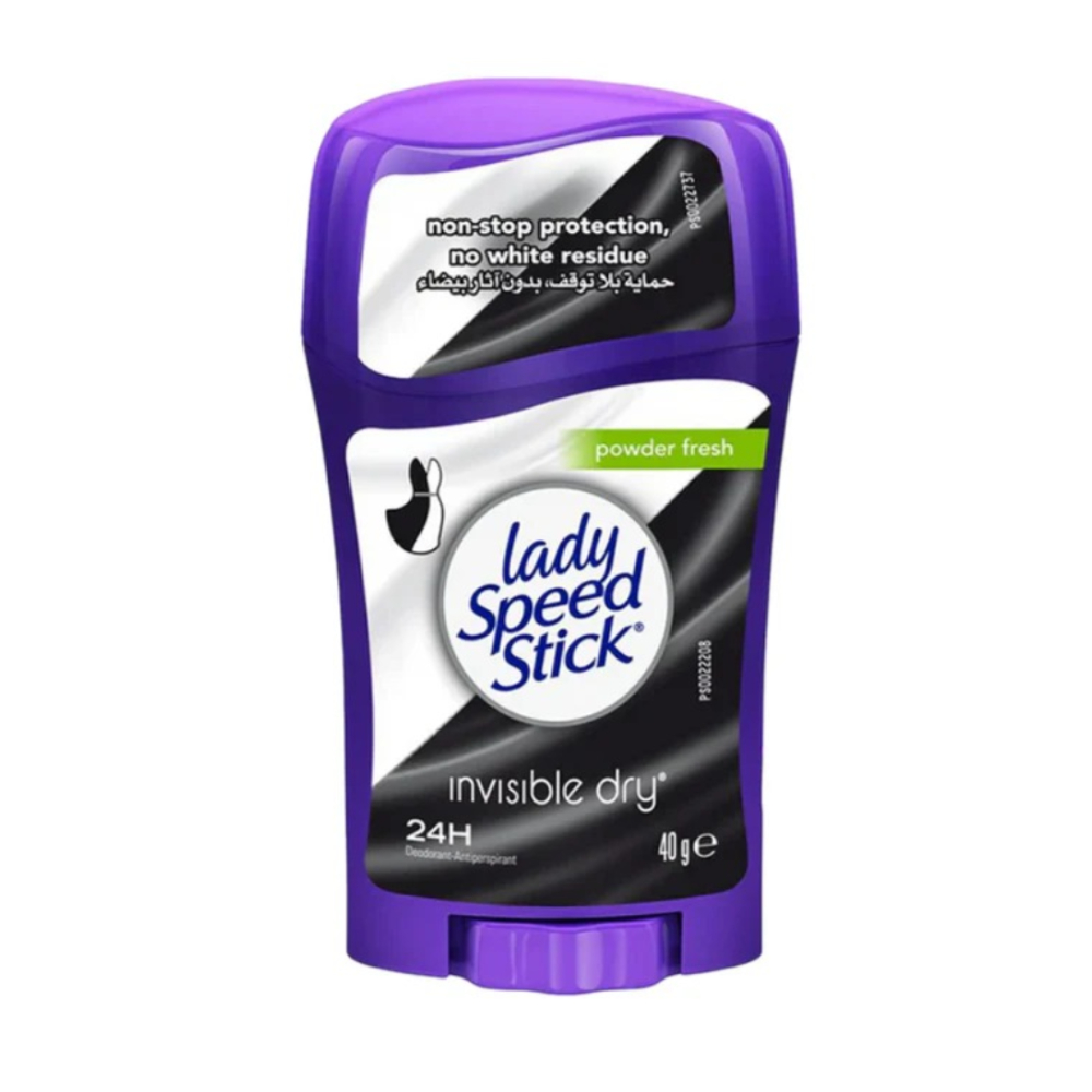 Lady Speed Stick Invisible Dry Powder Fresh Deodorant 32154 – Long-Lasting Antiperspirant Stick for Women | 24-Hour Odor & Wetness Protection