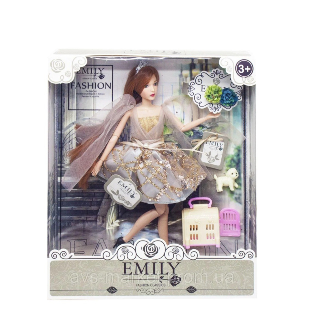 Emily Doll with Puppy & Puppy Cage – A Charming Doll Set Featuring Emily with Her Adorable Puppy Companion and a Fun Puppy Cage for Creative Play, Nurturing Adventures, and Imaginative Storytelling