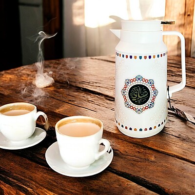 DAY DAYS , Oriental Tea Vacuum Jug with press Button , Cream ,  1L EC-R100D