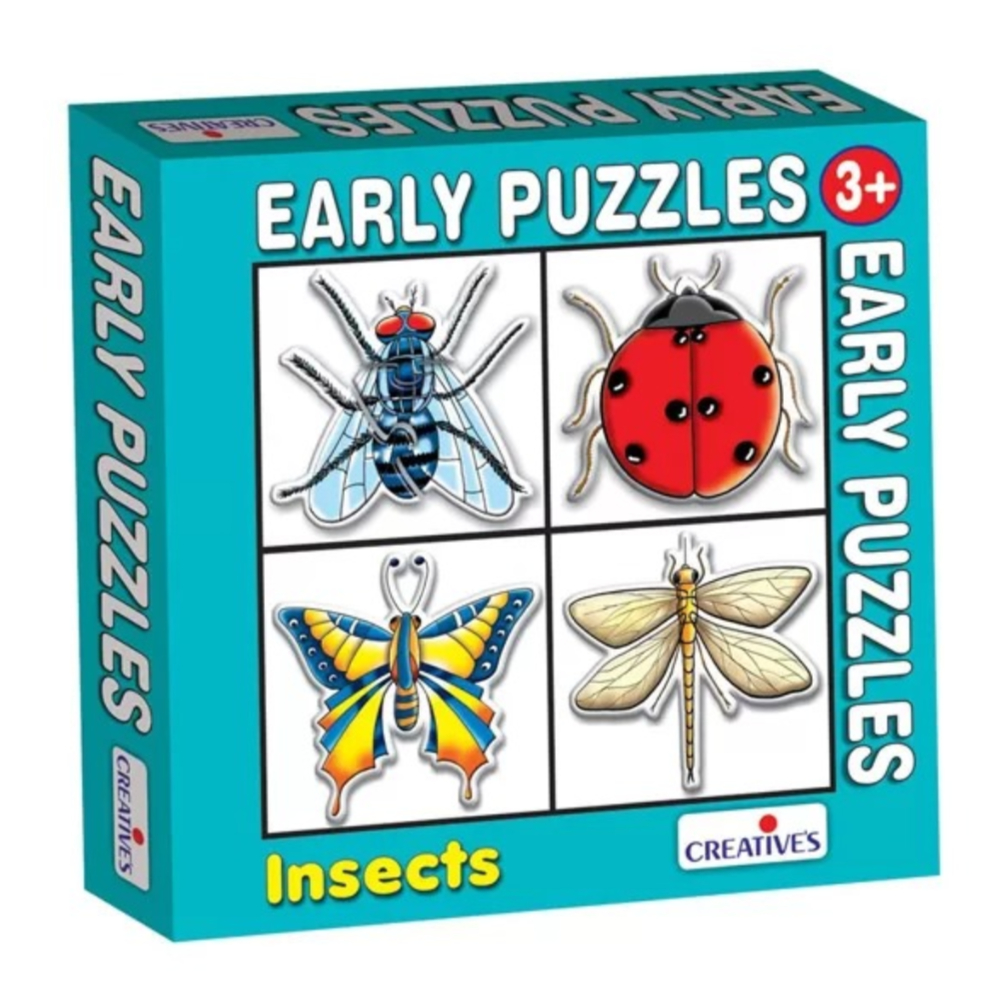 Creative Early Puzzles - Insects: Engaging 6-Piece Educational Puzzle Set for Young Learners to Explore the World of Insects and Develop Cognitive Skills